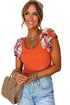 Ribbed Knit Tiered Ruffled Sleeve Bodysuit